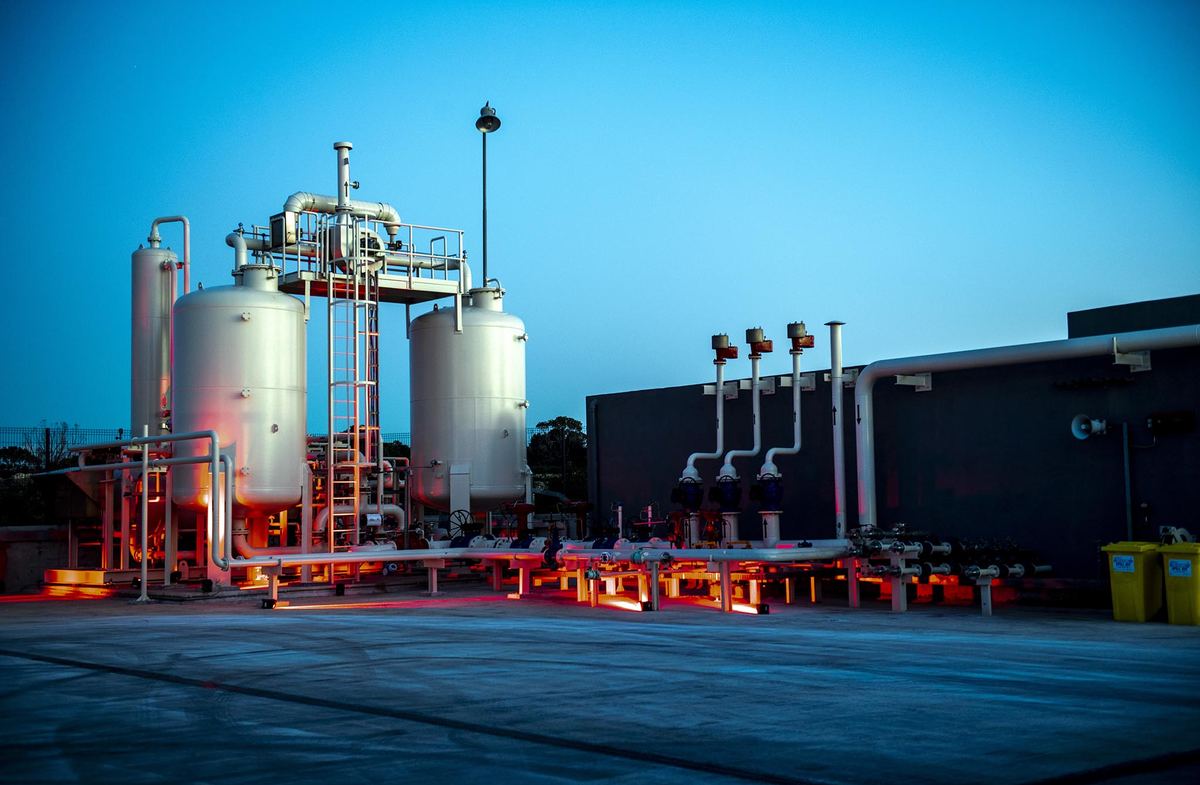 Storage tanks and pipework at the National Distribution Centre